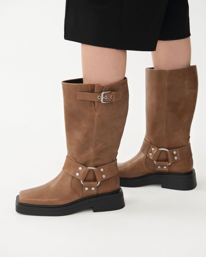 Vagabond Eyra Hohe Stiefel - Hellbraunes, Leder Vagabond Eyra Hohe Stiefel - Hellbraunes, Leder