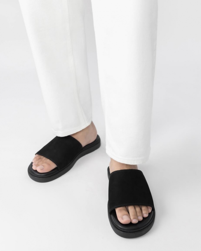 Vagabond Mason Sandalen - Schwarzes, Nubukleder Vagabond Mason Sandalen - Schwarzes, Nubukleder