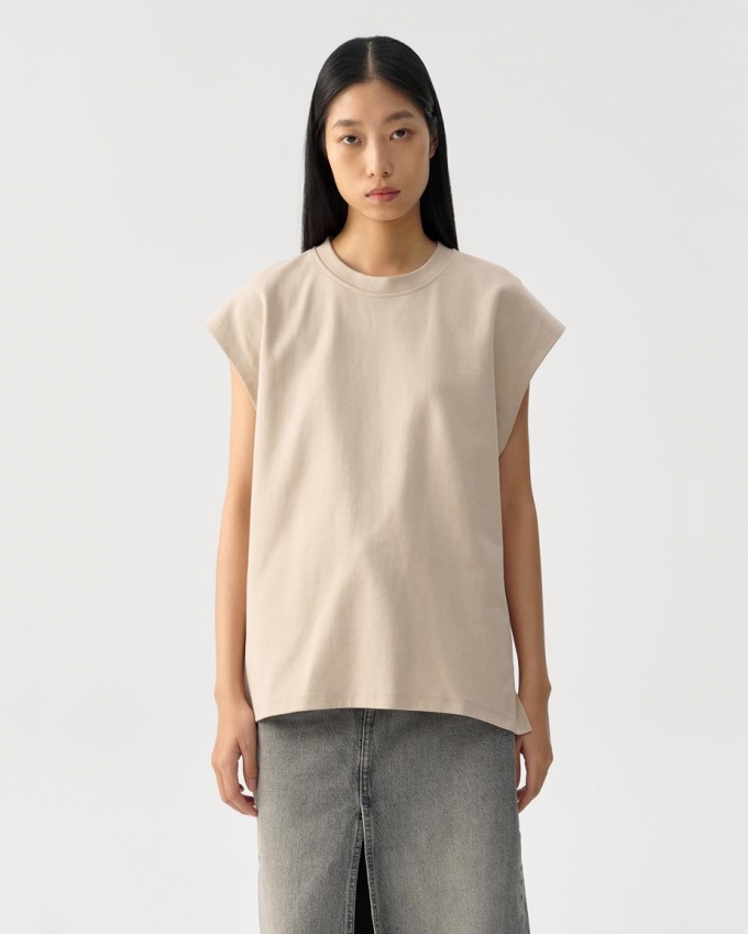 Vagabond Boxy Tank Top X Neven Allgeier - Beiges, Textil Vagabond Boxy Tank Top X Neven Allgeier - Beiges, Textil
