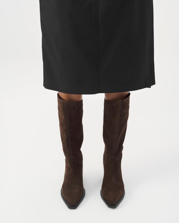 Vagabond Kelsey Hohe Stiefel - Braunes, Veloursleder Vagabond Kelsey Hohe Stiefel - Braunes, Veloursleder