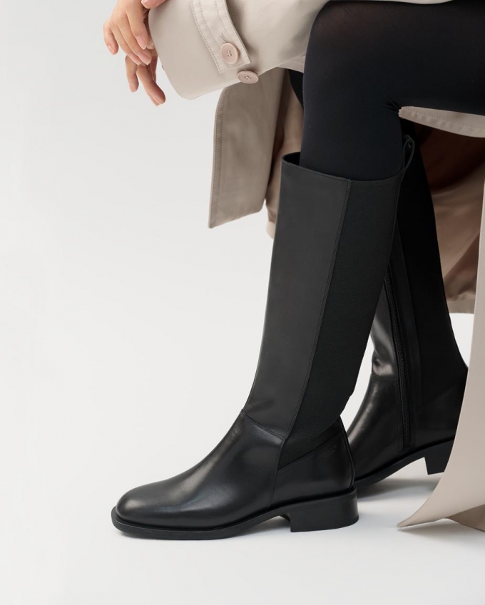 Vagabond Sheila Hohe Stiefel - Schwarzes, Leder Vagabond Sheila Hohe Stiefel - Schwarzes, Leder