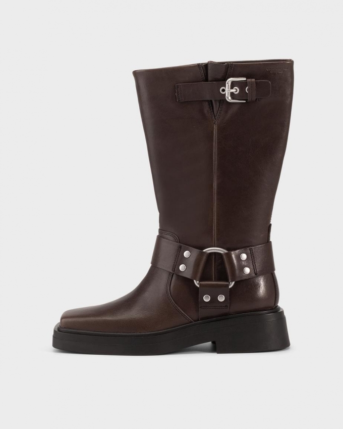 Vagabond Eyra Hohe Stiefel - Dunkelbraunes, Leder Vagabond Eyra Hohe Stiefel - Dunkelbraunes, Leder
