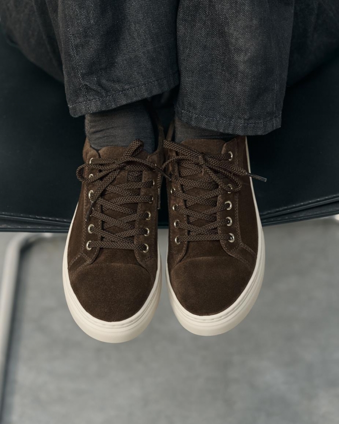 Vagabond Zoe Platform Sneaker - Dunkelbraunes, Veloursleder Vagabond Zoe Platform Sneaker - Dunkelbraunes, Veloursleder
