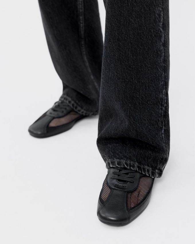 Vagabond Hillary Sneaker - Schwarzes, Leder/Netzstoff