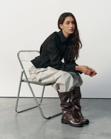 Vagabond Karlie Hohe Stiefel - Dunkelbraunes, Leder