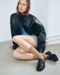 Vagabond Freya Loafer - Schwarzes, Leder/Kontrastkanten