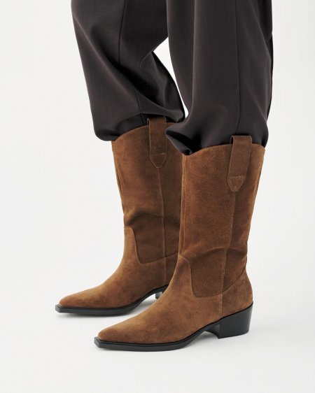 Vagabond Kelsey Stiefel - Braunes, Veloursleder