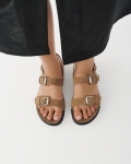 Vagabond Effie Sandalen - Beiges, Veloursleder
