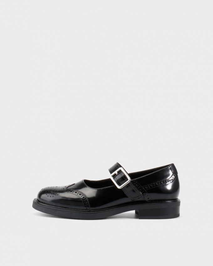 Vagabond Freya Schuhe - Schwarzes, Poliertes Leder Vagabond Freya Schuhe - Schwarzes, Poliertes Leder
