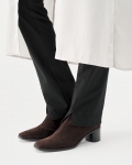 Vagabond Fay Stiefeletten - Dunkelbraunes, Veloursleder