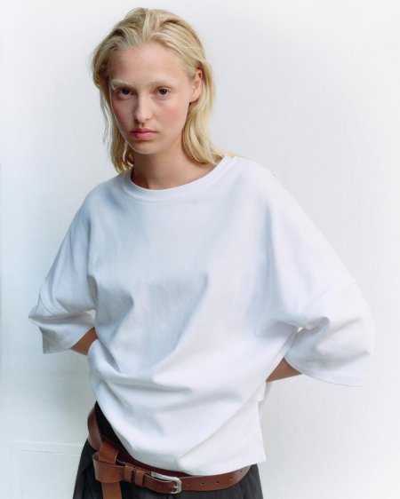 Vagabond Boxy T-Shirt W - Weißes, Textil