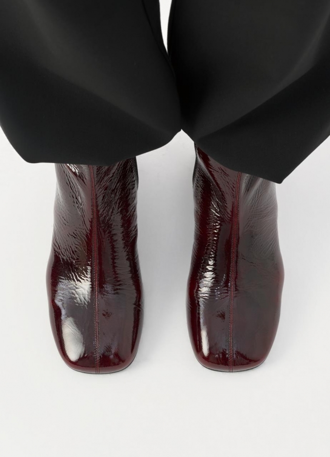 Vagabond Livia Stiefeletten - Dunkelrotes, Lackleder
