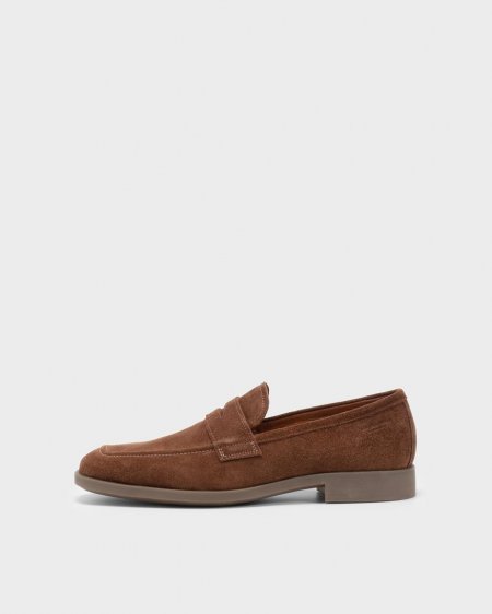 Vagabond Troy Loafer - Braunes, Veloursleder