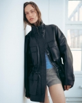 Vagabond Utility Leather Jacket - Schwarzes, Leder