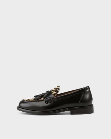 Vagabond Linn Loafer - Schwarzes, Leder/Hair-On-Leather