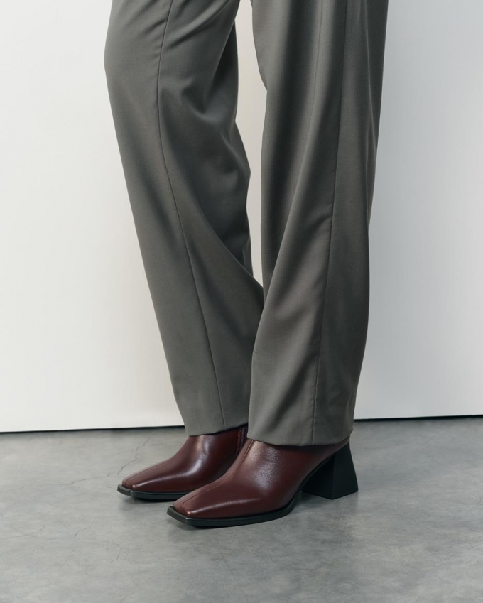 Vagabond Hedda Stiefeletten - Dunkelrotes, Leder