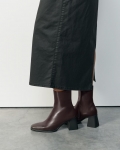 Vagabond Hedda Stiefeletten - Dunkelbraunes, Leder