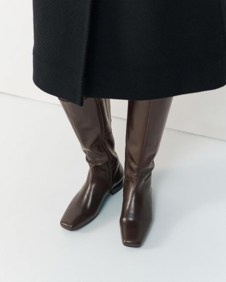 Vagabond Mona Hohe Stiefel - Dunkelbraunes, Leder Vagabond Mona Hohe Stiefel - Dunkelbraunes, Leder