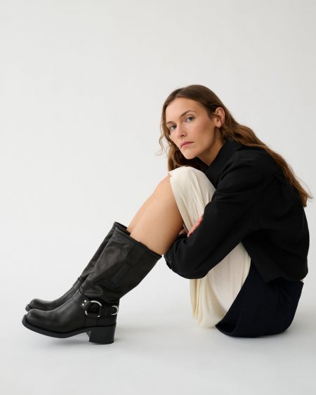 Vagabond Nour Hohe Stiefel - Schwarzes, Leder