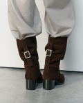 Vagabond Giselle Stiefel - Dunkelbraunes, Veloursleder