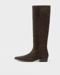 Vagabond Nella Hohe Stiefel - Dunkelbraunes, Veloursleder