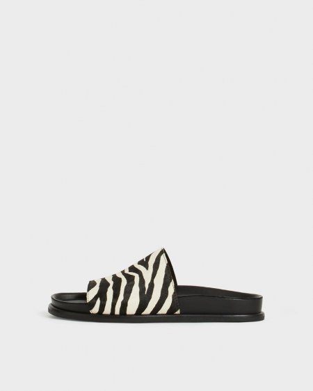 Vagabond Effie Sandalen - Schwarzes, Hair-On-Leather