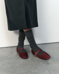 Vagabond Jolin Ballerinas - Dunkelrotes, Veloursleder