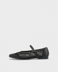 Vagabond Delia Ballerinas - Schwarzes, Leder/Netzstoff