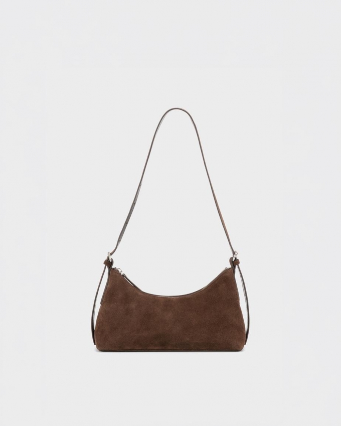 Vagabond Bari Mini Tasche - Dunkelbraunes, Veloursleder Vagabond Bari Mini Tasche - Dunkelbraunes, Veloursleder