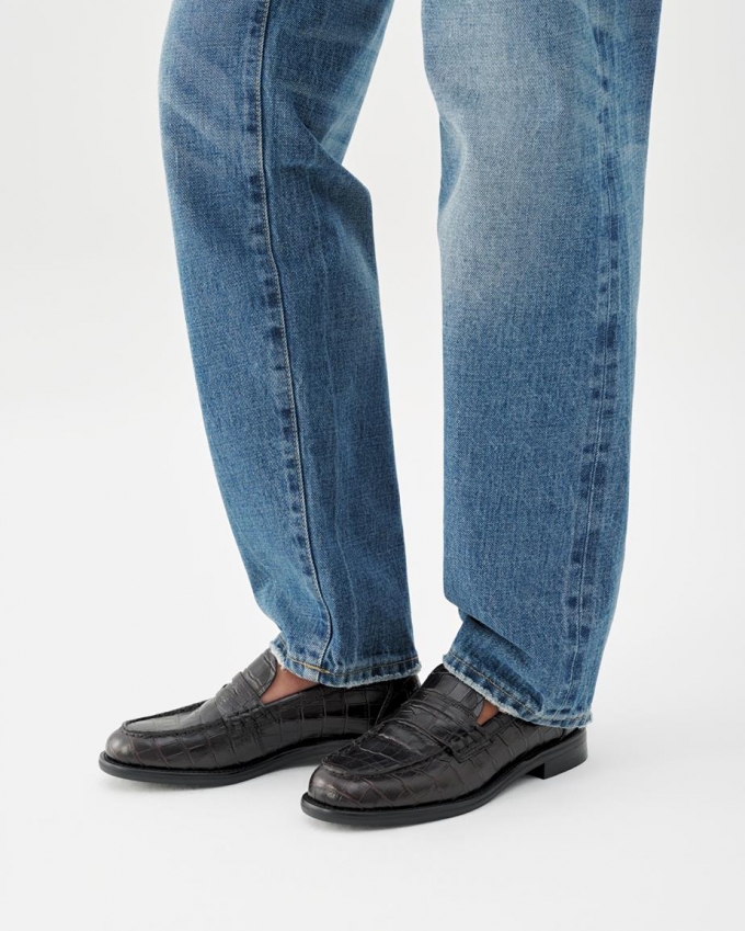 Vagabond Linn Loafer - Braunes, Geprägtes Leder Vagabond Linn Loafer - Braunes, Geprägtes Leder