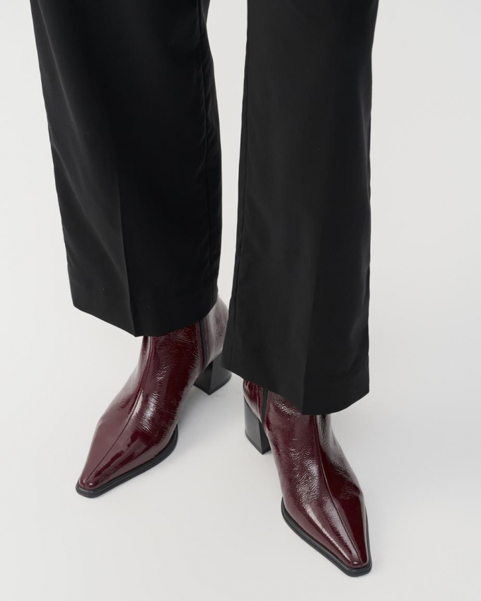 Vagabond Giselle Stiefeletten - Dunkelrotes, Lackleder Vagabond Giselle Stiefeletten - Dunkelrotes, Lackleder