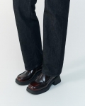 Vagabond Dorah Loafer - Dunkelrotes, Poliertes Leder