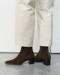 Vagabond Giselle Stiefel - Dunkelbraunes, Veloursleder