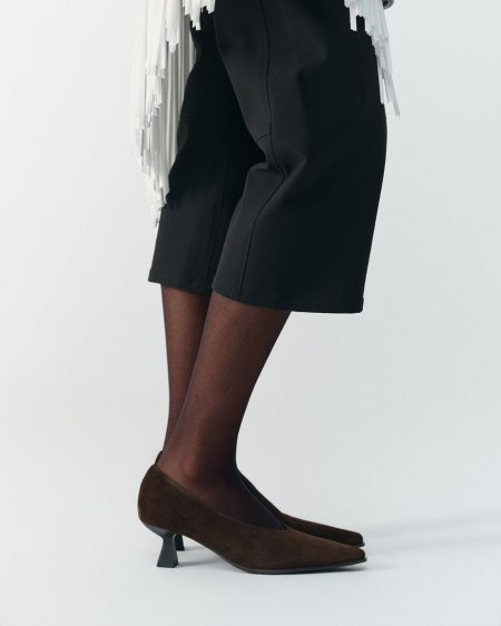 Vagabond Elly Pumps - Dunkelbraunes, Veloursleder