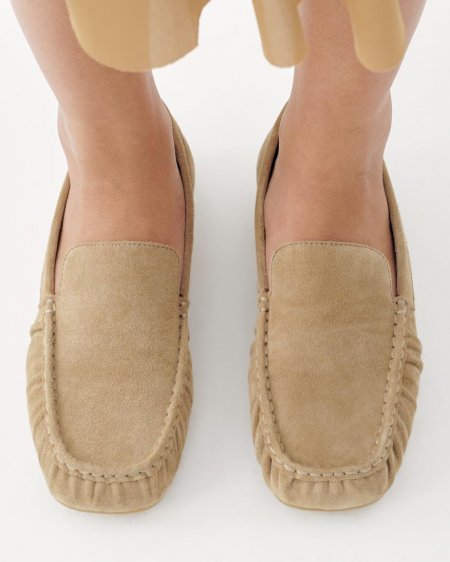 Vagabond Mika Loafer - Beiges, Veloursleder