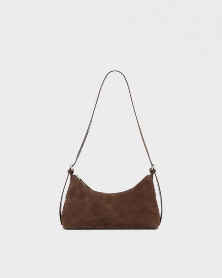 Vagabond Bari Mini Tasche - Dunkelbraunes, Veloursleder