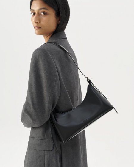 Vagabond Bari Mini Tasche - Schwarzes, Poliertes Leder