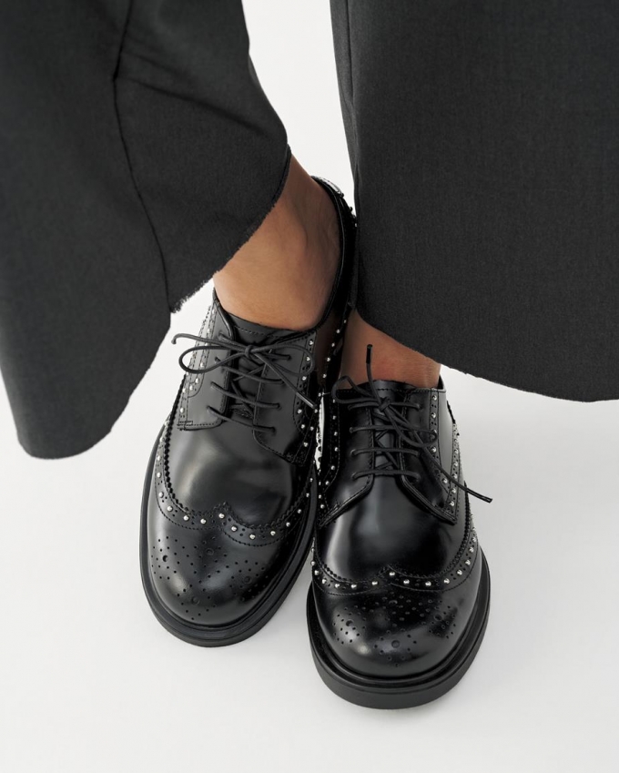 Vagabond Freya Schuhe - Schwarzes, Poliertes Leder Vagabond Freya Schuhe - Schwarzes, Poliertes Leder