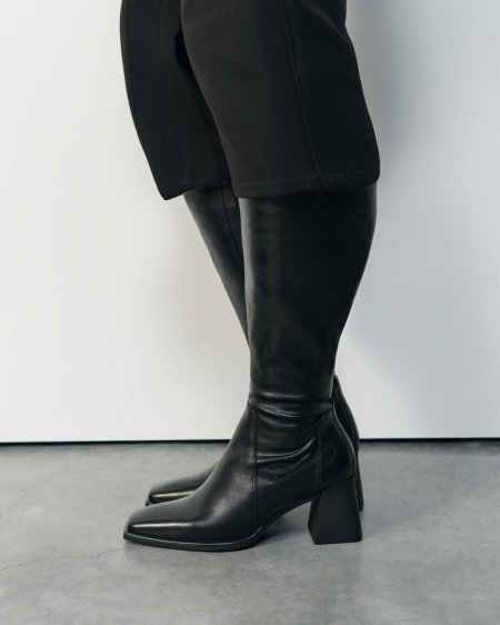 Vagabond Hedda Hohe Stiefel - Schwarzes, Leder/Kombination