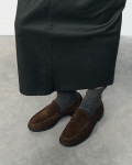 Vagabond Linn Loafer - Dunkelbraunes, Veloursleder