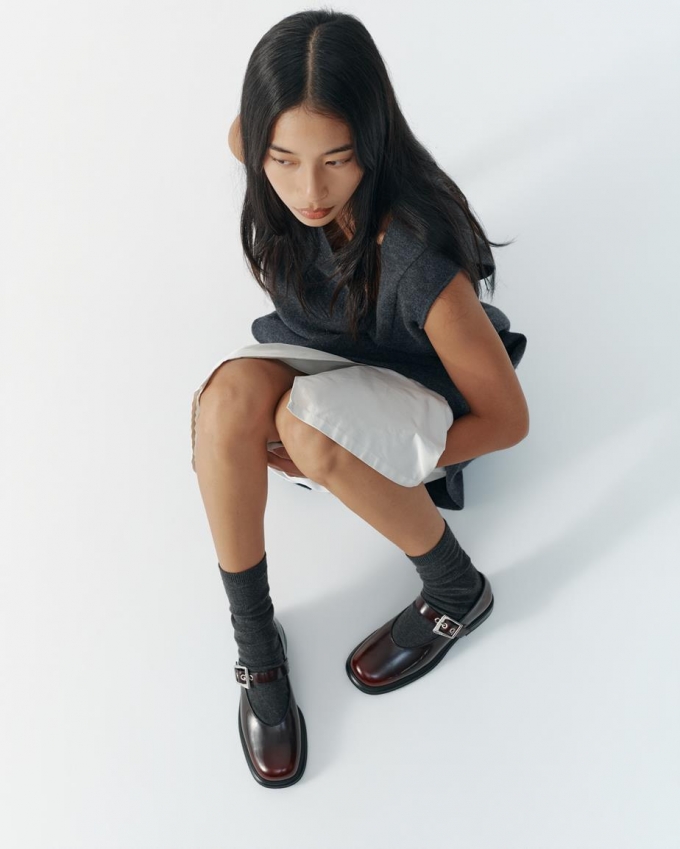 Vagabond Ellis Schuhe - Dunkelrotes, Poliertes Leder
