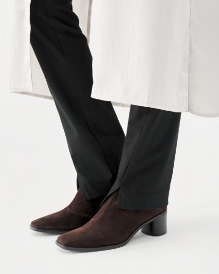 Vagabond Fay Stiefeletten - Dunkelbraunes, Veloursleder