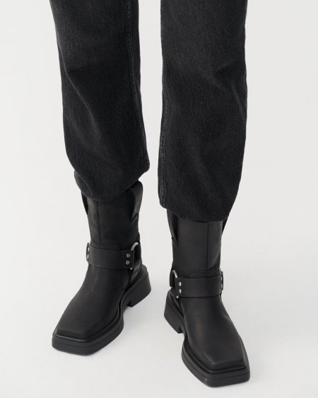 Vagabond Eyra Stiefel - Schwarzes, Geöltes Nubukleder Vagabond Eyra Stiefel - Schwarzes, Geöltes Nubukleder