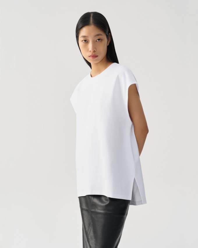 Vagabond Boxy Tank Top - Weißes, Textil