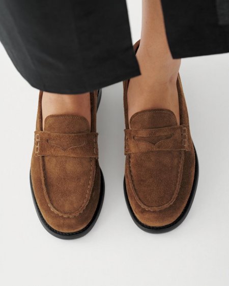 Vagabond Linn Loafer - Braunes, Veloursleder