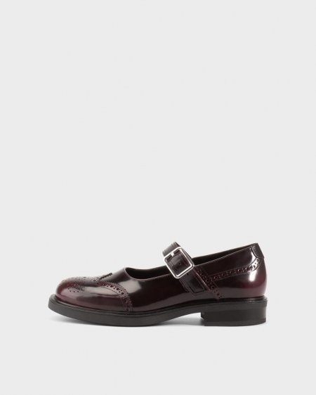 Vagabond Freya Schuhe - Dunkelrotes, Poliertes Leder