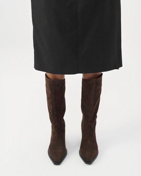 Vagabond Kelsey Hohe Stiefel - Braunes, Veloursleder