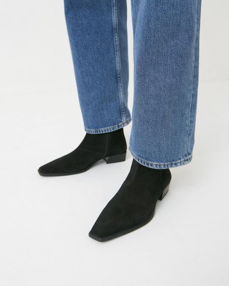 Vagabond Nella Stiefeletten - Schwarzes, Veloursleder