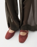 Vagabond Jolin Ballerinas - Dunkelrotes, Veloursleder