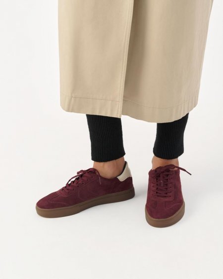 Vagabond Cody Sneaker - Dunkelrotes, Wildleder/Komb